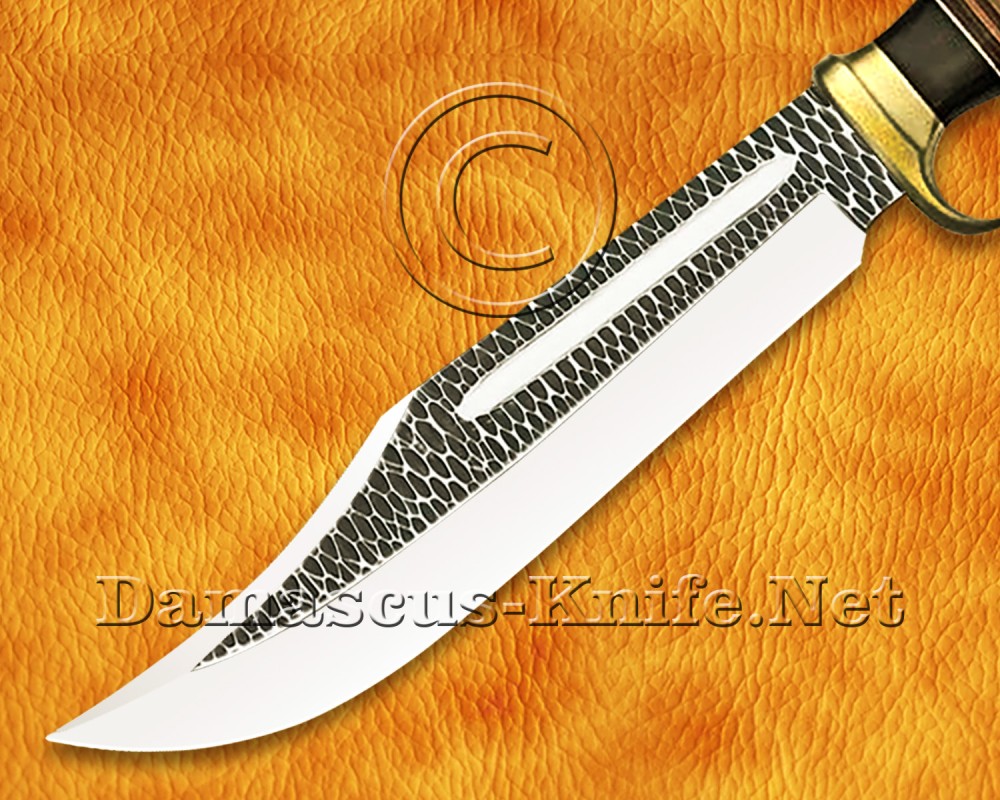 Personalized Handmade Stainless Steel Arts and Crafts Hunting and Survival Bowie Outback Knife Leather Handle - SHK970
