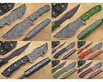 Wholesale Set of 7 Artisan Damascus Multi-Zone Field-Utility Implements - Multi-Color G10 - TK1001