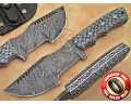 Lot of 7 Custom Handmade Damascus Steel Tracker Knives - Multi-Color G10 - TK1001