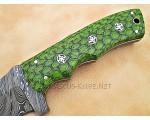 Artisan Damascus Multi-Zone Field-Utility Implement - Green G10 - TK1003