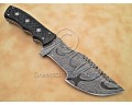 Custom Handmade Damascus Steel Outdoor Tracker Knife - Black G10 - TK1004