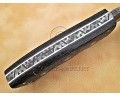 Custom Handmade Damascus Steel Outdoor Tracker Knife - Black G10 - TK1004