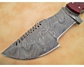 Custom Handmade Damascus Steel Outdoor Tracker Knife - Red G10 - TK1005