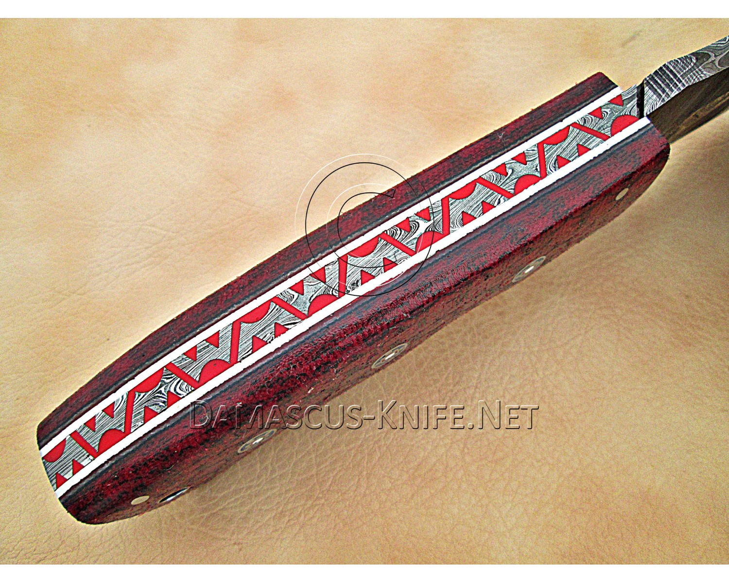 Artisan Damascus Multi-Zone Field-Utility Implement - Red G10 - TK1005