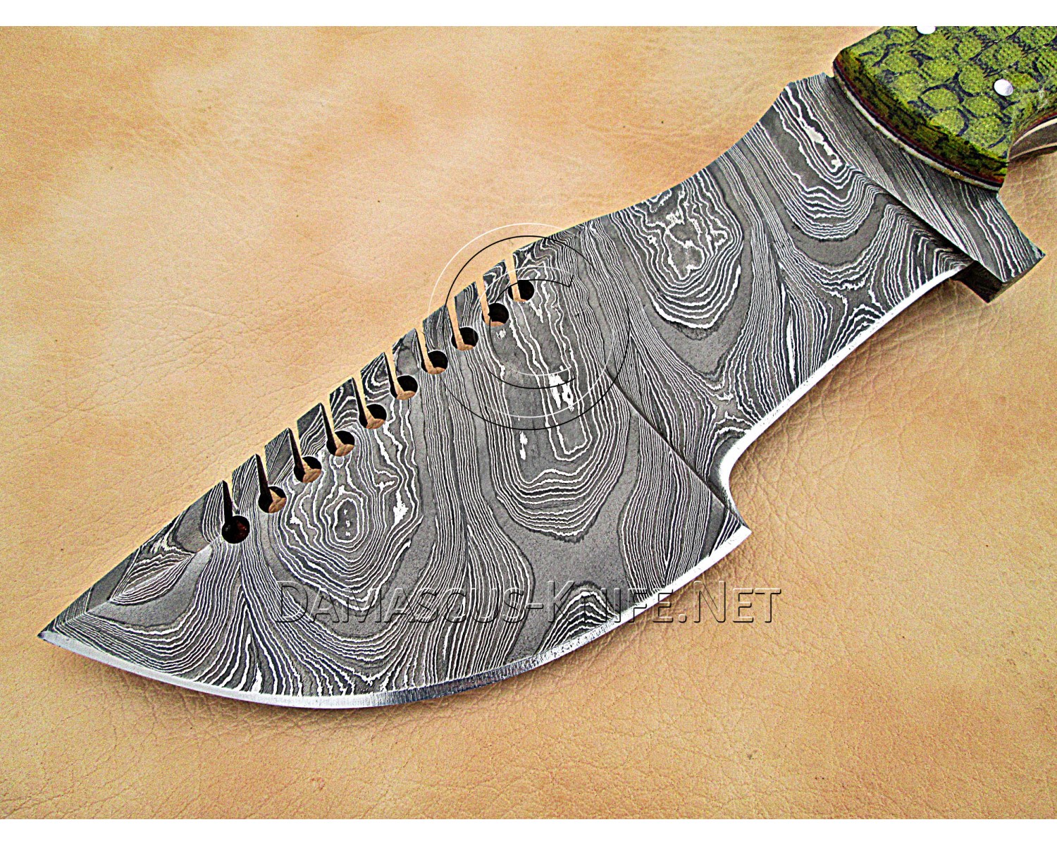 Artisan Damascus Multi-Zone Field-Utility Implement - Sea Green G10 - TK1007