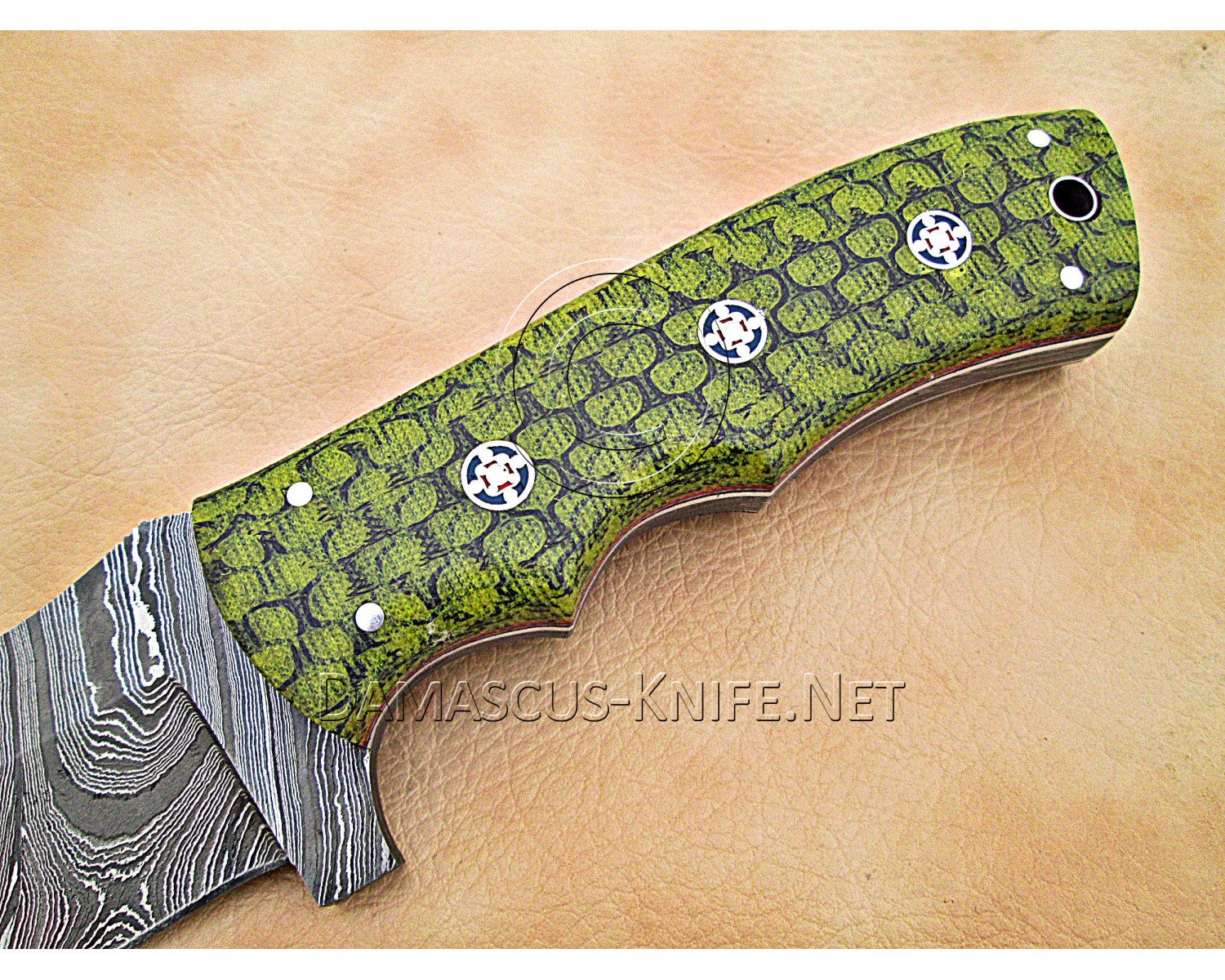 Artisan Damascus Multi-Zone Field-Utility Implement - Sea Green G10 - TK1007