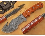 Wholesale Set of 7 Artisan Damascus Multi-Zone Field-Utility Implements with Curved Spine Feature - Multi-Color G10 - TK1011