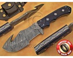 Artisan Damascus Multi-Zone Field-Utility Implement with Utility-Hook - Blue G10 - TK1012