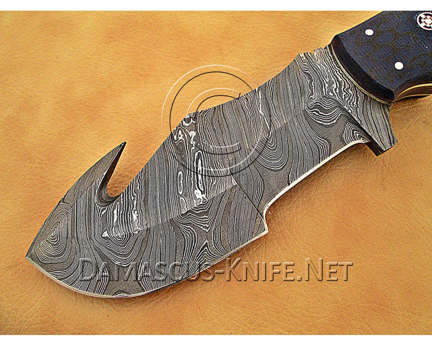 Artisan Damascus Multi-Zone Field-Utility Implement with Utility-Hook - Blue G10 - TK1012
