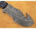 Custom Handmade Damascus Steel Outdoor Tracker Knife - Blue G10 - TK1012