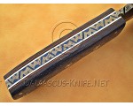 Artisan Damascus Multi-Zone Field-Utility Implement with Utility-Hook - Blue G10 - TK1012
