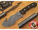 Artisan Damascus Multi-Zone Field-Utility Implement with Utility Hook - Black G10 - TK1014
