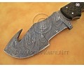 Custom Handmade Damascus Steel Outdoor Tracker Knife - Black G10 - TK1014