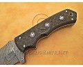 Custom Handmade Damascus Steel Outdoor Tracker Knife - Black G10 - TK1014