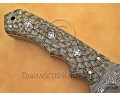 Custom Handmade Damascus Steel Outdoor Tracker Knife - Grey G10 - TK1016