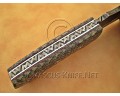 Custom Handmade Damascus Steel Outdoor Tracker Knife - Grey G10 - TK1016