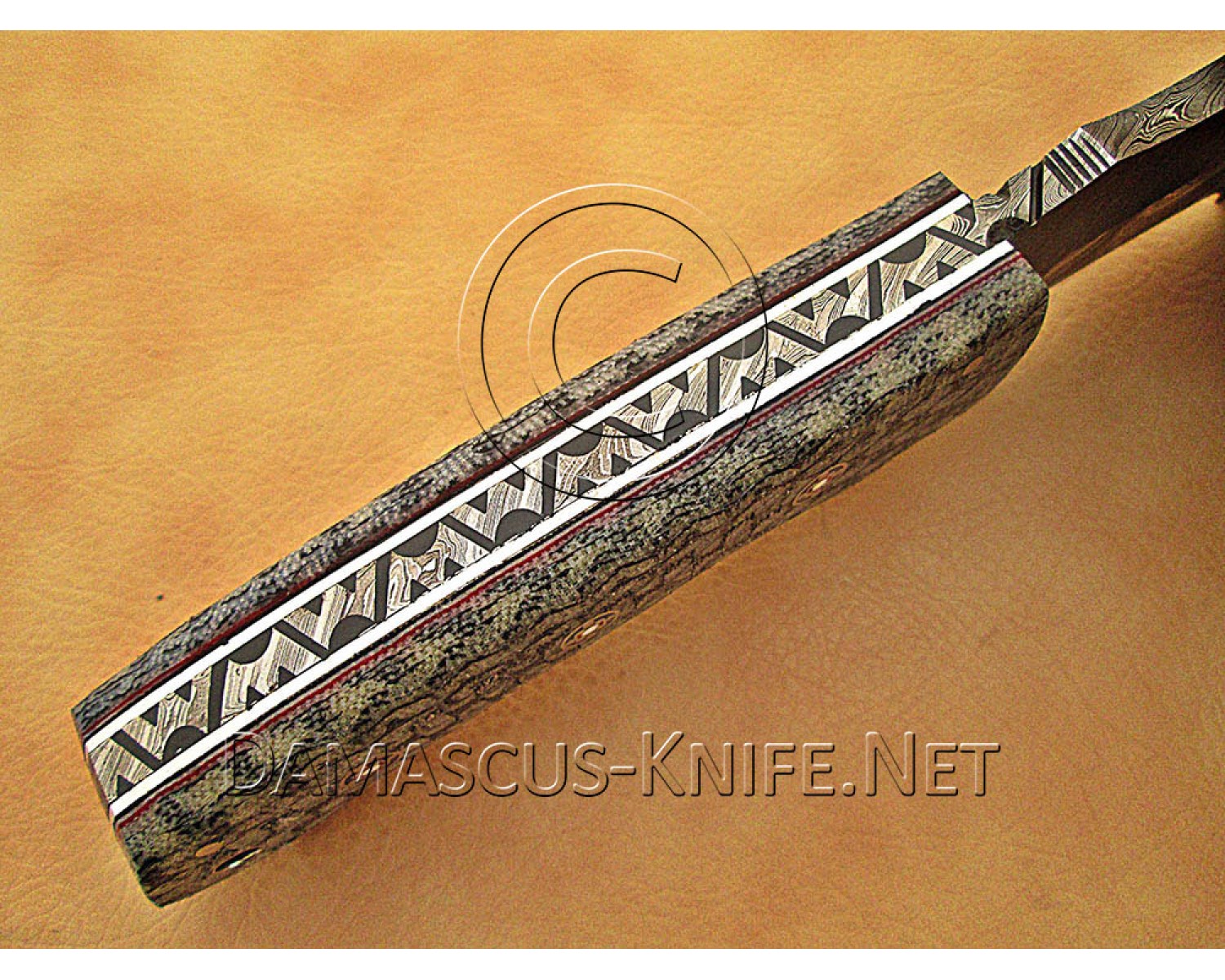 Artisan Damascus Multi-Zone Field-Utility Implement with Utility Hook - Grey G10 - TK1016