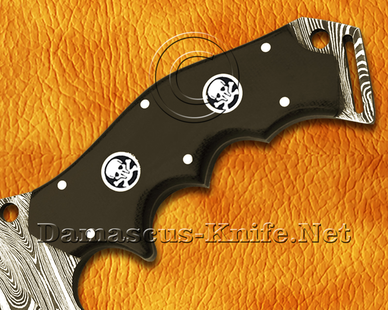 Artisan Damascus Multi-Zone Field-Utility Implement - G10 Micarta - TK917