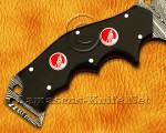 Handmade Damascus Steel Curved Field-Utility Implement - Black G10 - TK917A