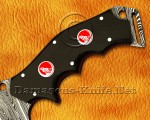 Handmade Damascus Steel Curved Field-Utility Implement - Black G10 - TK917A