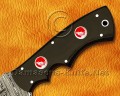 Custom Handmade Damascus Steel Outdoor Tracker Knife - Black G10 Handle - TK918