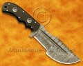 Custom Handmade Damascus Steel Outdoor Tracker Knife - Black G10 Handle - TK920