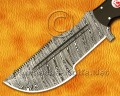Custom Handmade Damascus Steel Outdoor Tracker Knife - Black G10 Handle - TK923