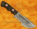 Custom Handmade Damascus Steel Outdoor Tracker Knife - Black G10 Handle - TK923