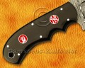 Custom Handmade Damascus Steel Outdoor Tracker Knife - Black G10 Handle - TK924