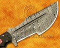 Custom Handmade Damascus Steel Outdoor Tracker Knife - Black G10 Handle - TK924