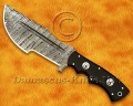 Custom Handmade Damascus Steel Outdoor Tracker Knife - Black G10 Handle - TK925