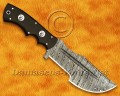 Custom Handmade Damascus Steel Outdoor Tracker Knife - Black G10 Handle - TK925