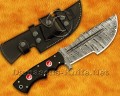 Custom Handmade Damascus Steel Outdoor Tracker Knife - Black G10 Handle - TK926