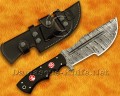 Custom Handmade Damascus Steel Outdoor Tracker Knife - Black G10 Handle - TK927