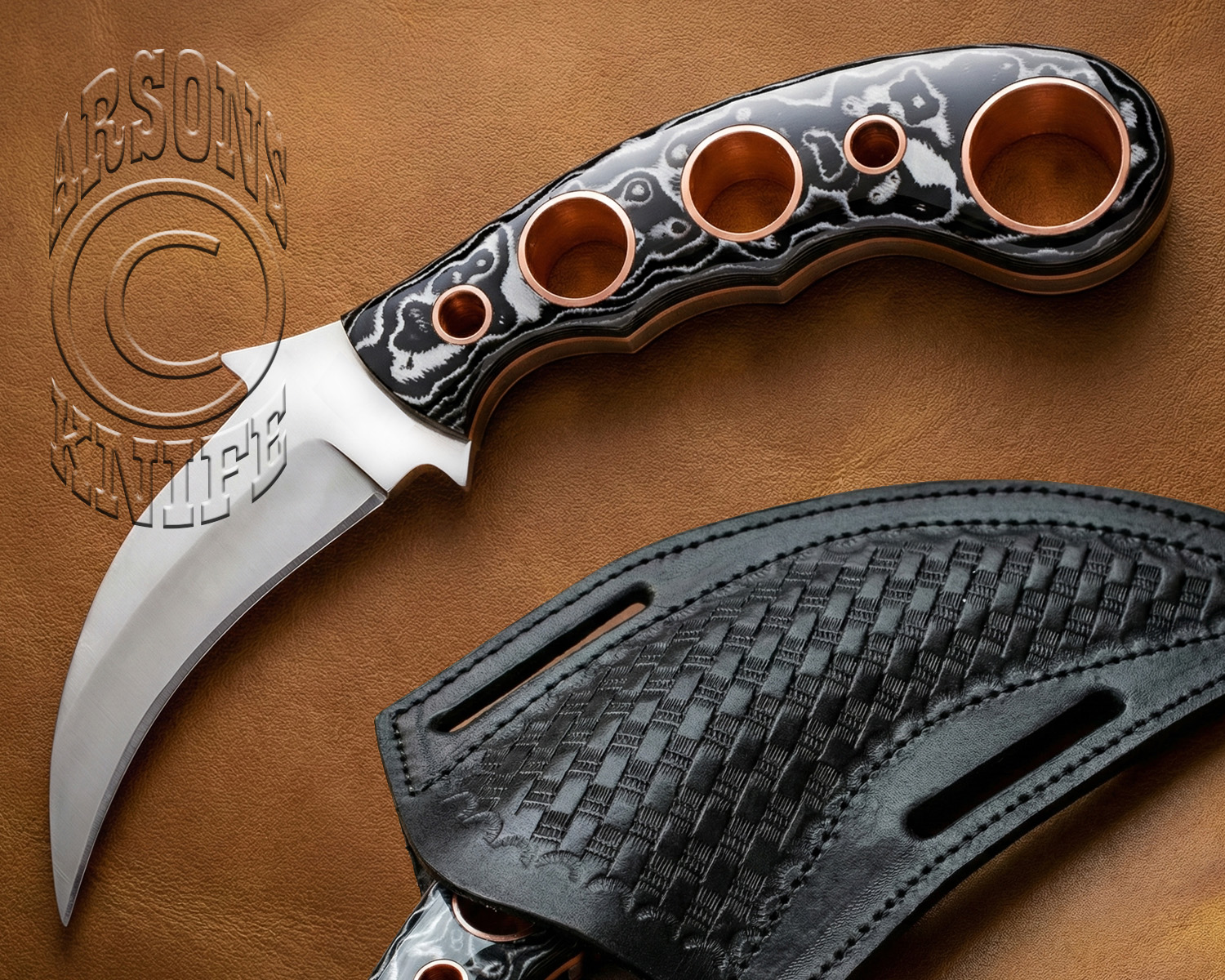 Handcrafted D2 Steel Curved Field-Utility Knife - CK725