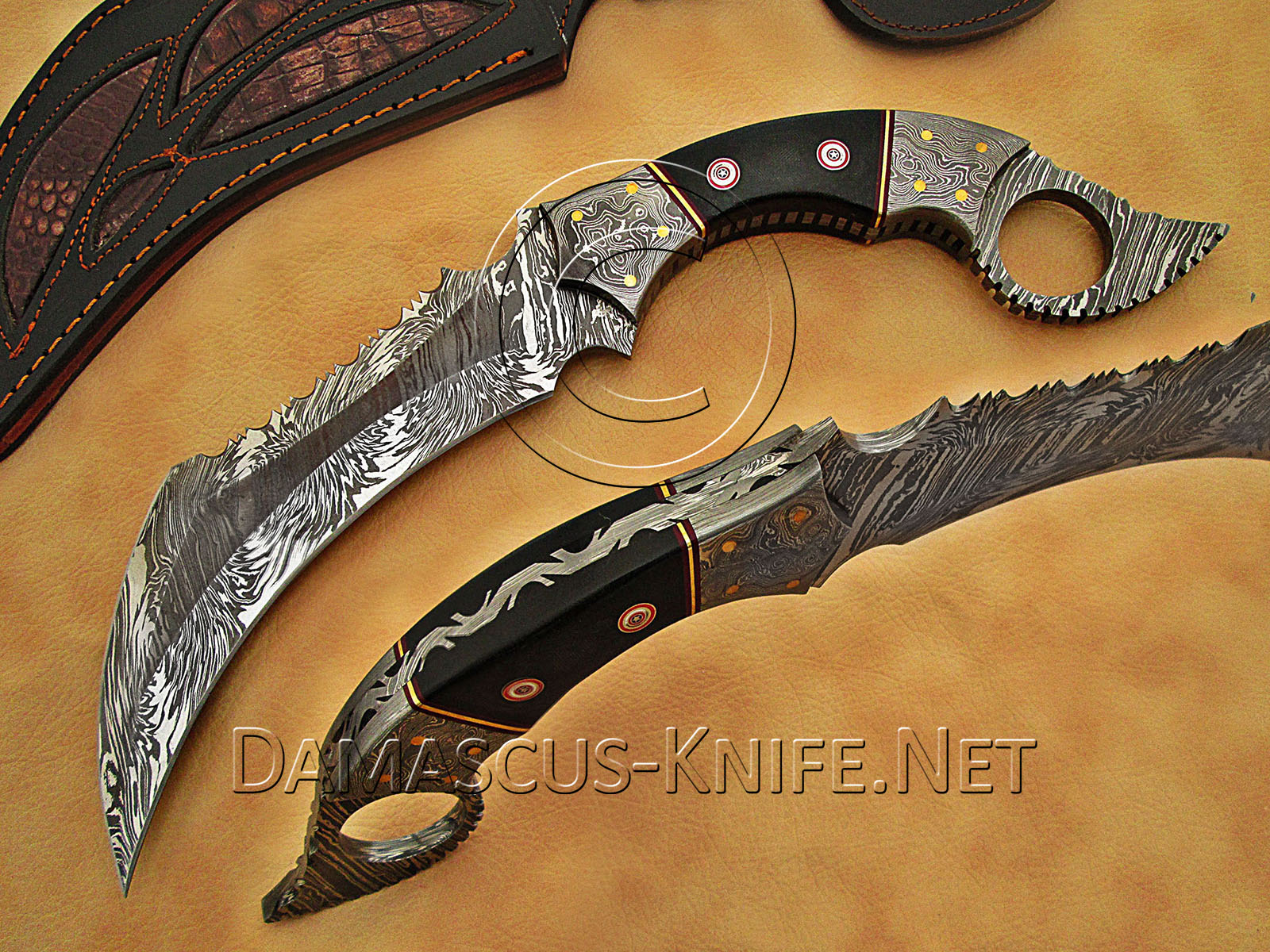 Arsons Handmade Damascus Steel Karambit Knife