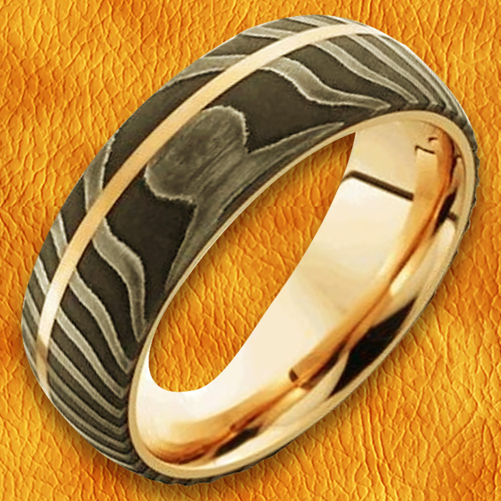 Free Essence Damascus Steel Ring